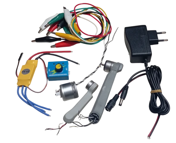 30A ESC Devreli Adaptörlü ESC Testerli Çeşitli Drone Motoru Hız Kontrolü Öğrenci Deney Seti - Resim 4