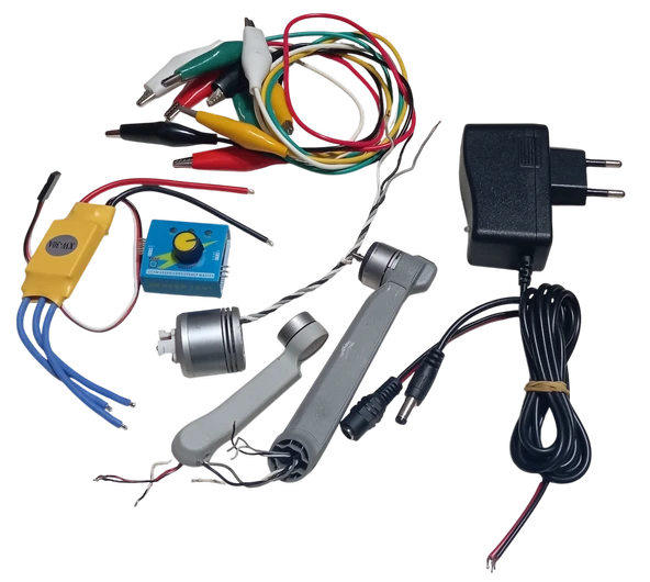 30A ESC Devreli Adaptörlü ESC Testerli Çeşitli Drone Motoru Hız Kontrolü Öğrenci Deney Seti - Resim 3