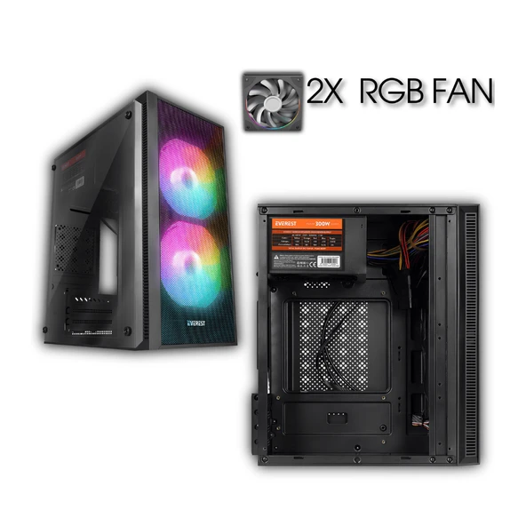 Everest Kasa Mınıon Rgb Led Mesh Peak 300W Akrilik Panel Gamıng - 2
