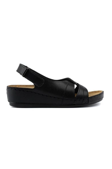 ROY JONES 1817 SİYAH COMFORT CASUAL ANATOMİK RAHAT KALIP SANDALET - 3