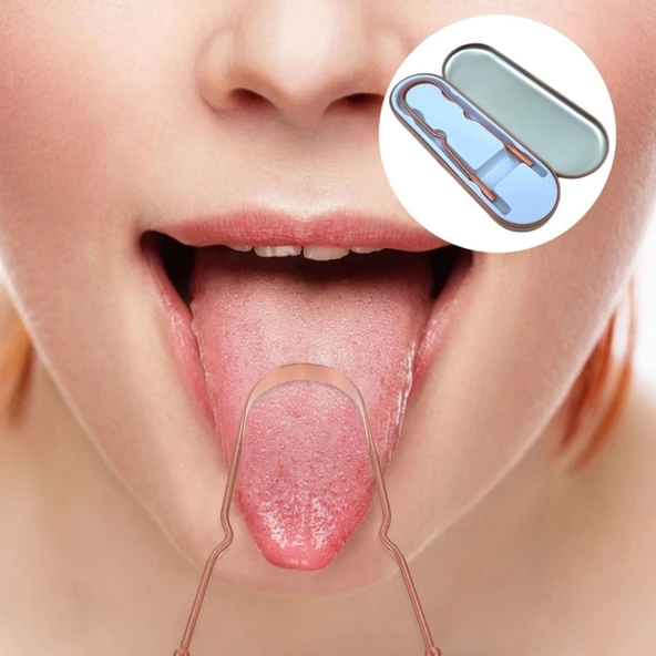 Dil Plağı Temizleme Aparatı - Dil Bakır Oil Pulling (483483) - 2
