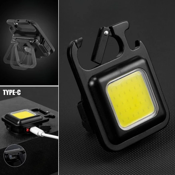3 Led Modlu Mini Asılabilen Led Kamp Aydınlatması Güçlü El Feneri  Açacaklı -Mıknatıslı (483483) - 3