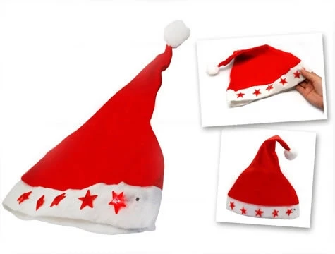 Yılbaşı Özel Işıklı Noel Baba Şapkası (483483) - 4