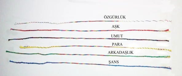Renkli Şans Bileklikleri - 1 Kartela - ( 65 Adet ) (483483) - 2