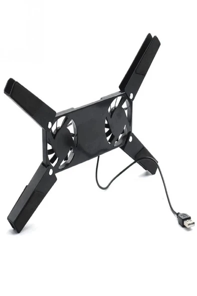 2 Fanlı Notebook Soğutucu Portatif Katlanabilir Laptop Soğutucu Fan Usbli Stand Bilgisayar Fanı (483483) - 5