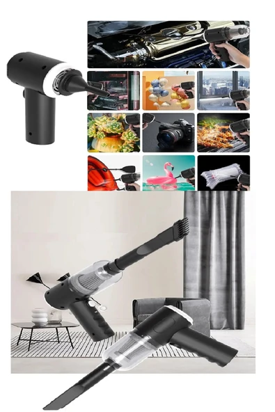 120 W Şarjlı El Süpürgesi Çekme - Üfleme Özellikli Ev Araba Klavye Süpürgesi (483483) - 4
