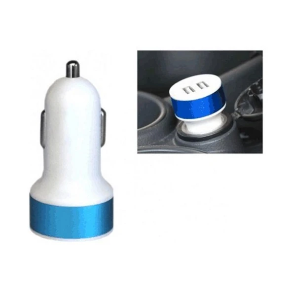 Çift USB Girişli 2.1 AMP Araç Çakmak Soketi (483483) - 2