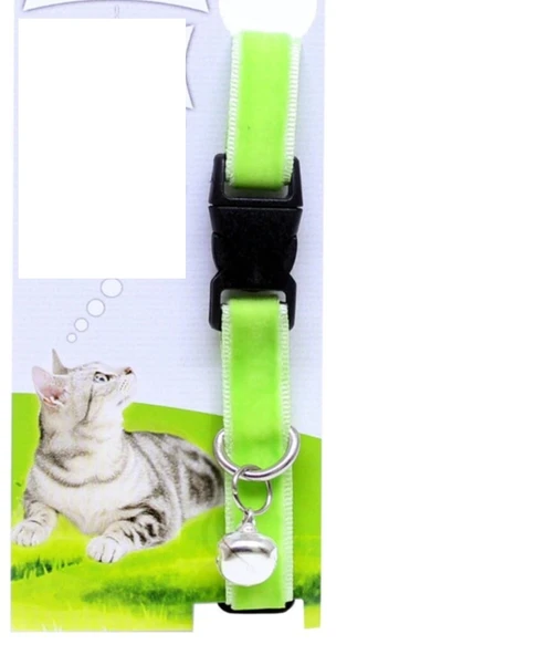Kadife Dokulu Ayarlanabilir Çıngıraklı Kedi Tasması (483483) - 2