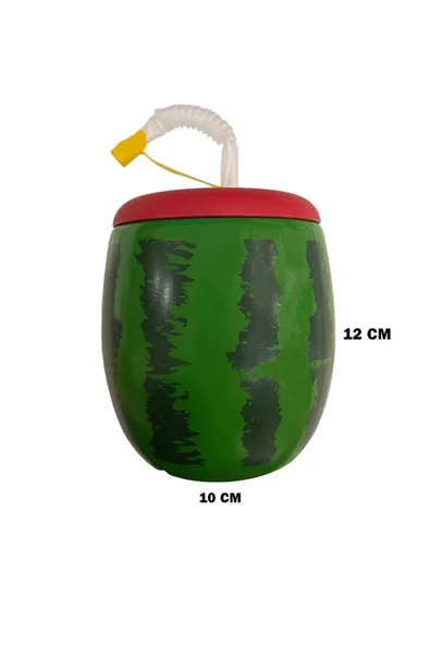 Karpuz Tasarımlı Pipetli Suluk 900 ML (483483) - 4