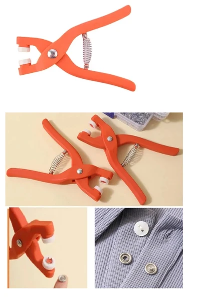 Yuvarlak Halkalı Kuş Gözü Pensesi 9.5 Mm - Saklama Kutulu Bebek Elbise Çıtçıt Montaj Seti (483483) - 4
