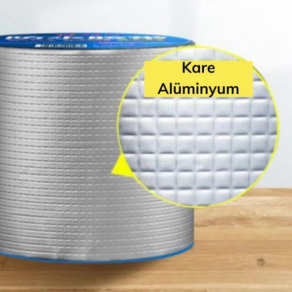 Folyo Kauçuk Bant Yapışkanlı Su Geçirmez Çatı Boru Tamir Bandı (2Metre x 10 Cm) (483483) - 3