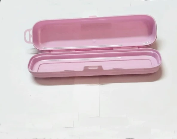 Pembe Multi Renkli Kapaklı Kalemlik Kutusu -Çanta İçi Saklama - Diş Fırçası - Makyaj Fırçası Kutu (483483) - 3