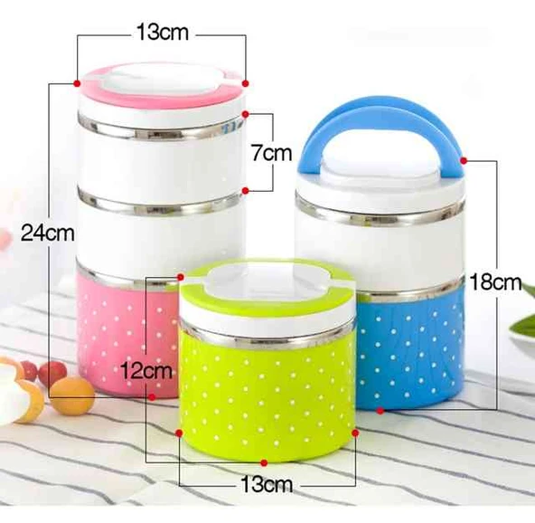 Yemek Termosu 3lü Tutacaklı Sefer Tası - Hiper 3 Katlı Yemek Termos (483483) - 5