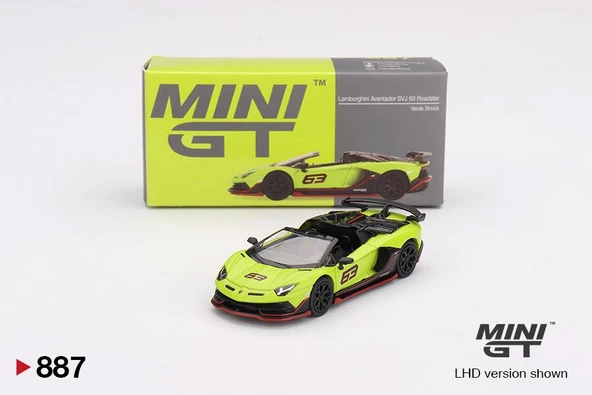 Mini GT Lamborghini Aventador SVJ 63 Roadster Verde Shock 887
