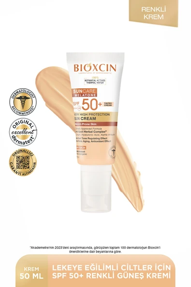 Bioxcin Sun Care Melatone Leke Eğilimli Ciltler İçin Renkli Güneş Kremi SPF50+ 50 ml - 7