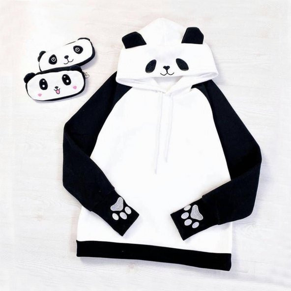 Kore Tarzı Panda Sweatshirt