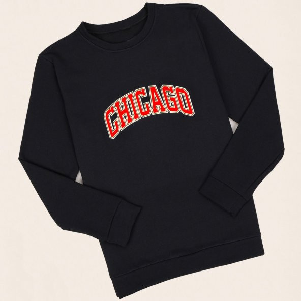 Siyah Chicago Sweatshirt
