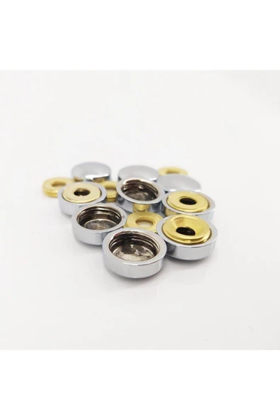 10 Adet Dekoratif Vida Kapağı 15 Mm Vida Gizleyici Krom Pta - 2