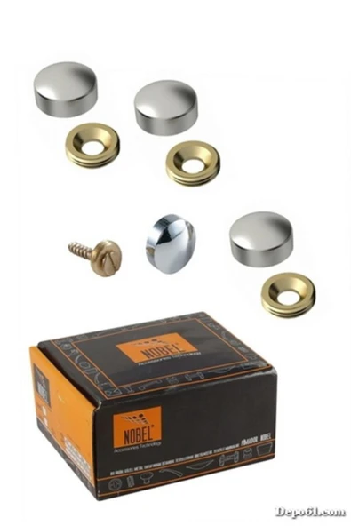 10 Adet Dekoratif Vida Kapağı 15 Mm Vida Gizleyici Krom Pta - 3
