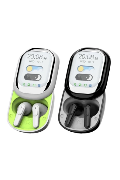 Kulak İçi Kulaklık Akıllı LED Ekran Renkli Dokunmatik Ekranlı Kablosuz Bluetooth Kulaklık PR-SE-ONE - 7