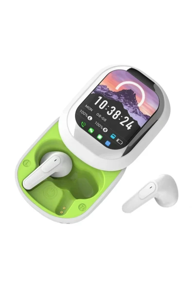 Kulak İçi Kulaklık Akıllı LED Ekran Renkli Dokunmatik Ekranlı Kablosuz Bluetooth Kulaklık PR-SE-ONE - 6