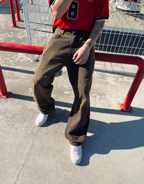 BDG Premium Baggy Kot Pantolon Kahve - 3