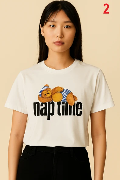 KADIN Baskılı 1. Kalite Tişört - 2