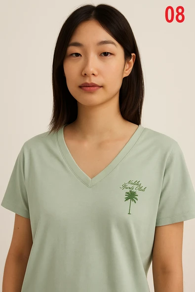 KADIN Baskılı 1. Kalite Tişört - 8