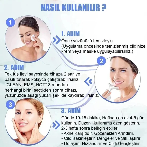 Boyun ve Yüz Kırşıklık Giderici (Gıdık,sarkma,) Ems Güzellik Cihazı - 5