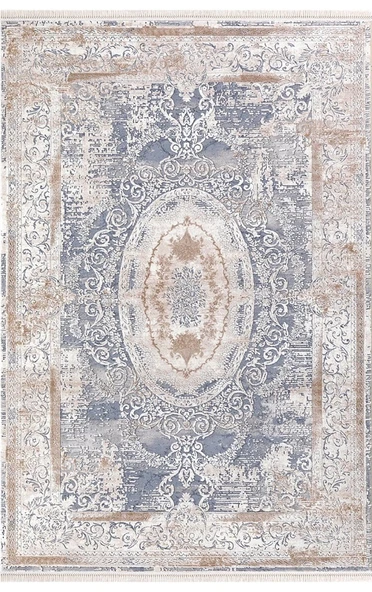 Padişah Halı Yolluk Halısı 100x200 Santo 31881 035 Mavi Bej Kahve