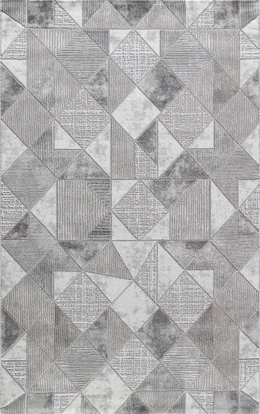 Padişah Halı Kişiye Özel Ebatlı Kişiye Özel Ölçü Kesme Halı Vera T0062 095 Gri 150 x 230 cm