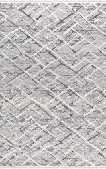 Padişah Halı Kişiye Özel Ebatlı Kişiye Özel Ölçü Kesme Halı Sümela 39141 095 Gri 80 x 350 cm