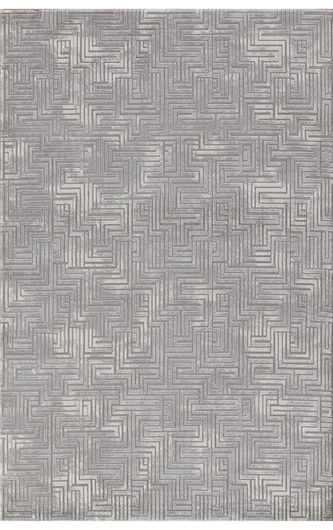 Padişah Halı Kişiye Özel Ebatlı Kişiye Özel Ölçü Kesme Halı Paris 36227 095 Gri 200 x 500 cm