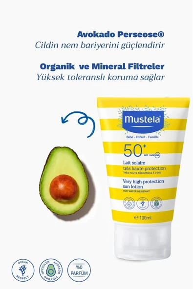 Mustela SPF50+ Çok Yüksek Koruma Faktörlü Güneş Losyonu 40 ml - 2