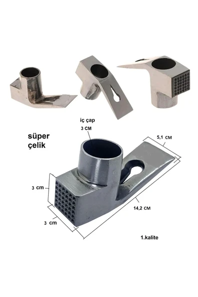 Sürmene Yapımı Dövme Çelik Usta Marangoz Keseri Orta Boy Çivi Çakma - 3