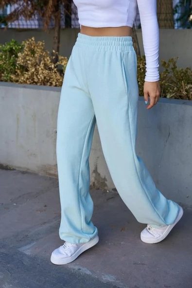 Düz Lastikli Eşofman - Mint Yeşili