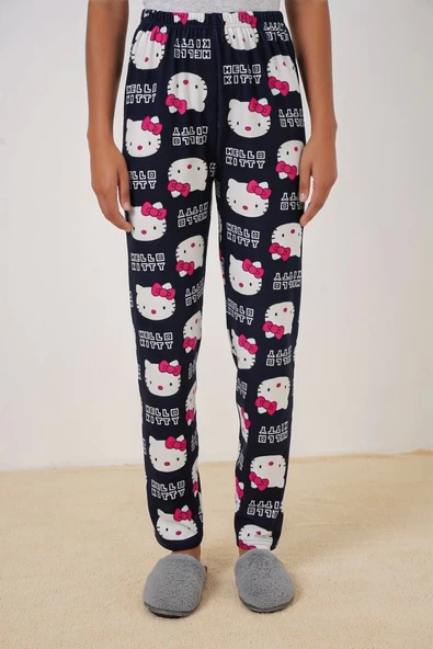 4323 Desenli Pijama Altı - A.Lacivert - 3