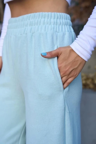 Düz Lastikli Eşofman - Mint Yeşili - 3