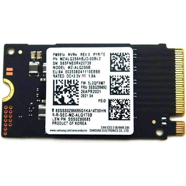 SAMSUNG 512GB MZAL4512HBLU-00BL2 3500- 2500MB/s M2 NVME GEN3 Disk (2242 FORM FACTOR)