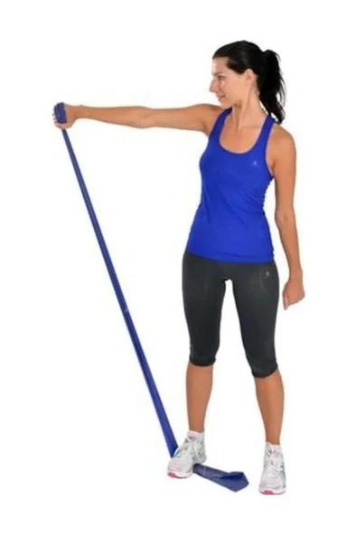 Pilates Bandı Plates Yoga Egzersiz Direnç Lastiği Ev Spor Lateks Bant 119 x 14.7 cm - 7