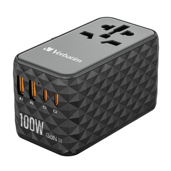 VERBATIM CHR ATA-06 GaN III Evrensel Seyahat Adaptörü 100W - 2