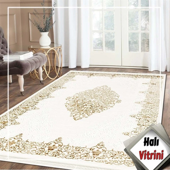 Dinarsu Halı Yolluk Halısı 100x200 Gold GD001 060 Gold Krem - 2