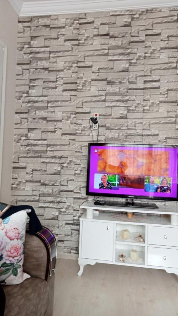 Renkli Duvarlar Yapışkanlı 3 Boyutlu Tuğla Tv Ünite Arkası Duvar Kağıdı Nw116 - 4