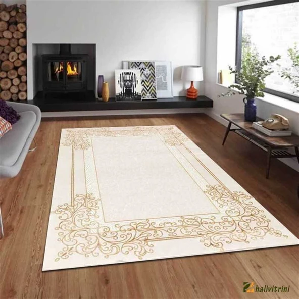 Dinarsu Halı Oval Halısı 150x233 Gold GD002 060 Krem - 2