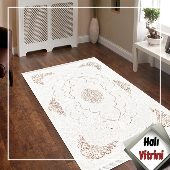Dinarsu Halı Yolluk Halsı 80x300 Gold GD004 660 Krem - 2