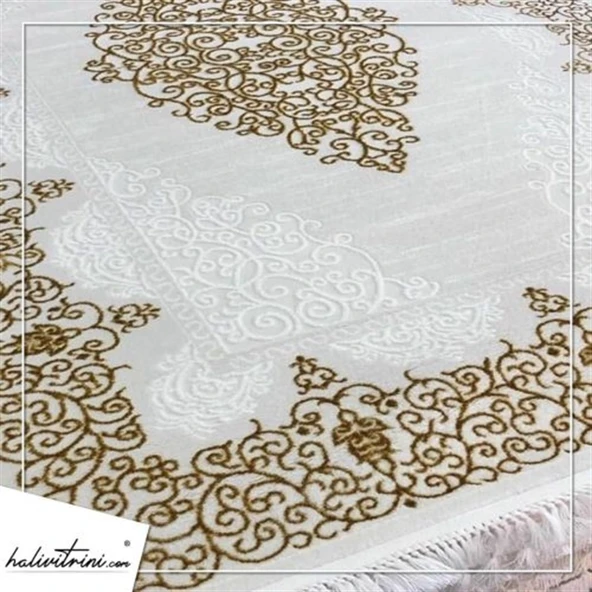 Dinarsu Halı Yolluk Halısı 100x200 Gold GD001 060 Gold Krem