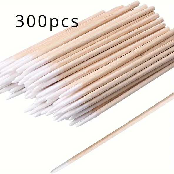 Keskin Uçlu Pamuklu Kulak Çubuğu - 300 Adet - 7cm