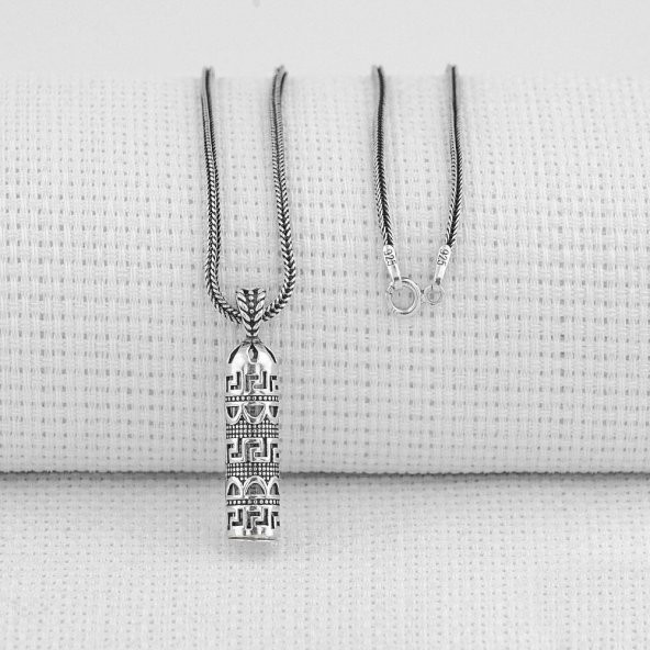 Cevşeni Kebir Dualı Kalın Zincirli 925 Ayar Gümüş Cevşen Kolye ürün görseli