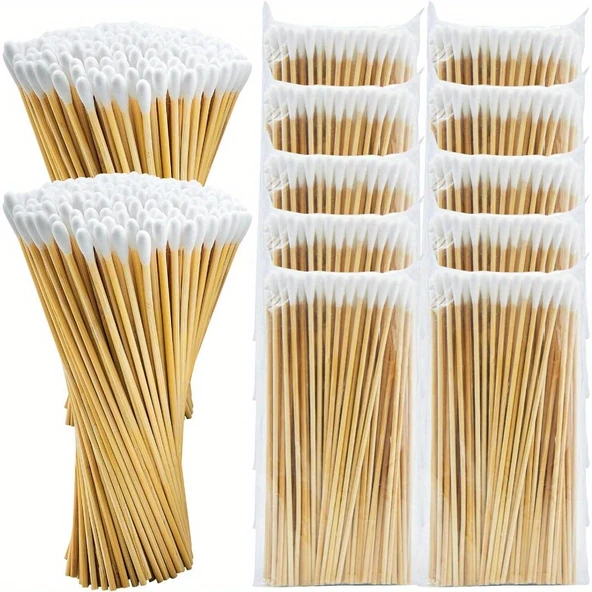 Pamuklu Kulak Çubuğu - Beyaz - 300 Adet - 15 cm