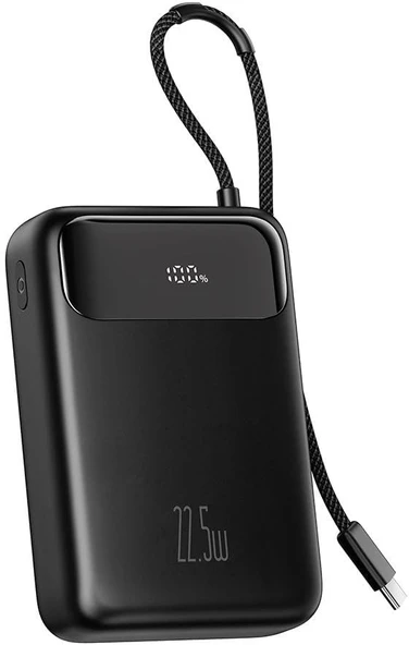 Mcdodo Mc-3720 20.000 Mah 22.5 W Type-C Kablolu Digital Göstergeli Powerbank, Siyah ürün görseli